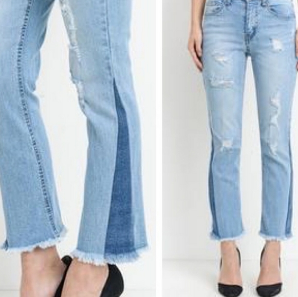 NWT Black Label High Rise Flared Inset Jeans - Picture 3 of 12